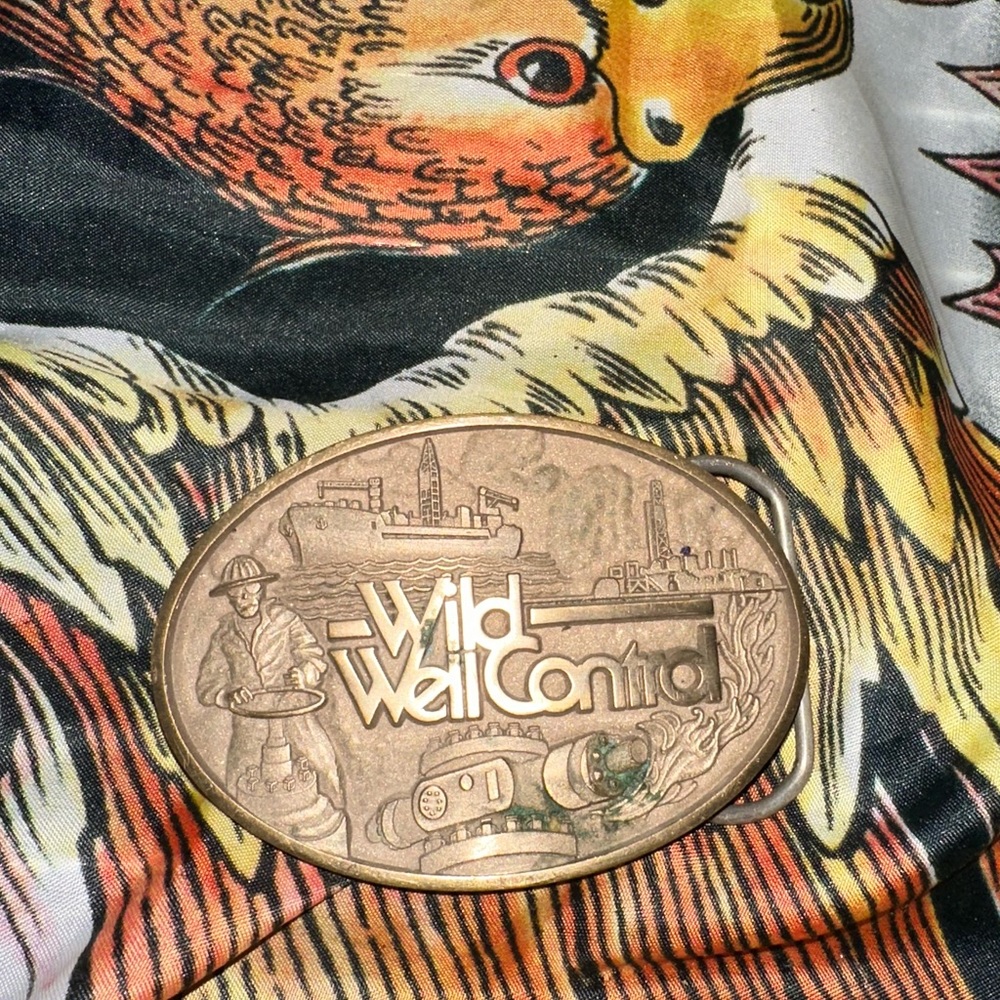 WILD WELL CONTROL Oil Field Belt Buckle Solid Bronze Limited Edition